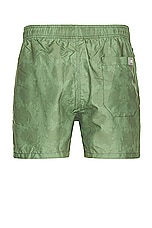 OAS Blurry Crown Swim Shorts in Green, view 2, click to view large image.