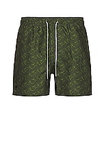 OAS Green Squiggle Swim Shorts in Green Squiggle, view 1, click to view large image.