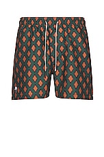 OAS Smokin Rustic Swim Shorts in Green, view 1, click to view large image.