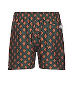 OAS Smokin Rustic Swim Shorts in Green, view 2, click to view large image.