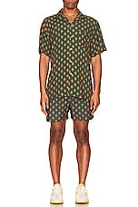 OAS Smokin Rustic Swim Shorts in Green, view 4, click to view large image.