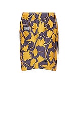 OAS Provence Flowers Swim Short in Yellow, view 3, click to view large image.
