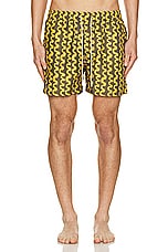 OAS Twine Swim Short in YELLOW, view 4, click to view large image.