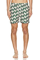 OAS Atlas Swim Short in GREEN, view 4, click to view large image.