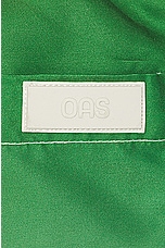 OAS Beach Grade Swim Shorts in Green &White, view 3, click to view large image.