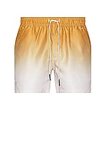 OAS Evening Grade Swim Shorts in yellow, view 1, click to view large image.