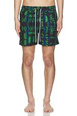 OAS Feral Galbanum Swim Shorts in multi, view 4, click to view large image.