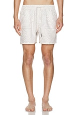 OAS Golconda Swim Short in Cream, view 4, click to view large image.