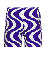 OAS Rippling Swim Short in Blue, view 2, click to view large image.