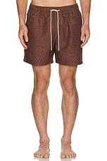 OAS Golconda Swim Short in Sienna, view 4, click to view large image.