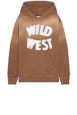 ONE OF THESE DAYS Wild West Hoodie in Mustang Brown, view 1, click to view large image.
