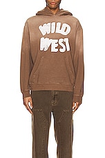 ONE OF THESE DAYS Wild West Hoodie in Mustang Brown, view 4, click to view large image.