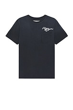 ONE OF THESE DAYS Mustang Cross Tee in Washed Black, view 2, click to view large image.