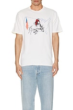 ONE OF THESE DAYS Bullrider Usa Tee in Bone, view 3, click to view large image.