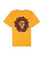 ONE OF THESE DAYS Wreath Of Roses Tee in Mustard, view 1, click to view large image.