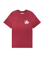 ONE OF THESE DAYS Valley Riders Tee in Burgundy, view 2, click to view large image.