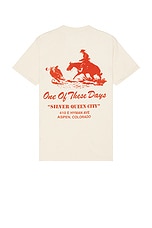 ONE OF THESE DAYS x FWRD Silver Queen City Tee in Bone, view 1, click to view large image.