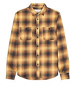 ONE OF THESE DAYS San Marcos Flannel Shirt in Saffron, view 1, click to view large image.