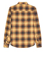 ONE OF THESE DAYS San Marcos Flannel Shirt in Saffron, view 2, click to view large image.
