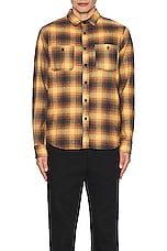 ONE OF THESE DAYS San Marcos Flannel Shirt in Saffron, view 3, click to view large image.