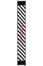 OFF-WHITE Arrows Scarf in Black, view 1, click to view large image.