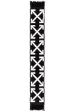 OFF-WHITE Arrows Scarf in Black, view 2, click to view large image.