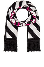OFF-WHITE Arrows Scarf in Black, view 3, click to view large image.
