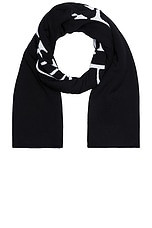 OFF-WHITE Keep Warm Scarf in Black, view 1, click to view large image.