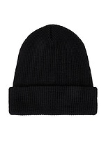 OFF-WHITE Wool Knit Beanie in Black, view 2, click to view large image.