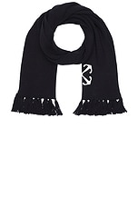 OFF-WHITE Arrow Scarf in Black, view 1, click to view large image.