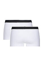 OFF-WHITE Stamp Low Rise Boxer in White, view 2, click to view large image.