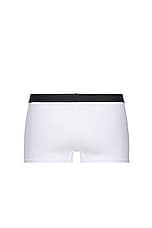 OFF-WHITE Stamp Low Rise Boxer in White, view 4, click to view large image.