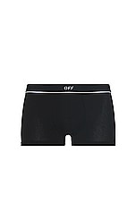 OFF-WHITE Stamp Low Rise Boxer in Black & White, view 3, click to view large image.