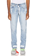 OFF-WHITE Slim Denim Jean in Bleach Nikel | FWRD