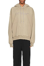 OFF-WHITE Laundry Skate Hoodie in Beige, view 3, click to view large image.