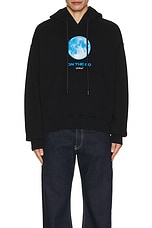 OFF-WHITE On The Go Moon Skate Hoodie in Black, view 3, click to view large image.