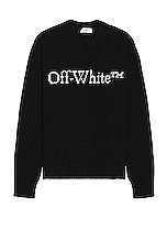 OFF-WHITE Big Bookish Chunky Knit in Black, view 1, click to view large image.