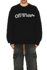 OFF-WHITE Big Bookish Chunky Knit in Black, view 3, click to view large image.