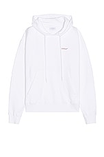 OFF-WHITE Scratch Arrow Skate Hoodie in White, view 2, click to view large image.