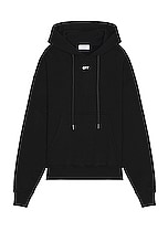 OFF-WHITE Off Stamp Skate Hoodie in Black, view 1, click to view large image.
