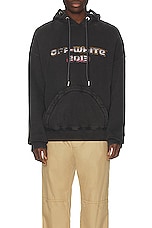 OFF-WHITE Digit Bacchus Hoodie in Black, view 3, click to view large image.