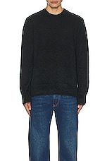 OFF-WHITE Mohair Arrow Knit Crewneck in Black, view 3, click to view large image.