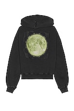 OFF-WHITE Super Moon Over Hoodie in Black, view 1, click to view large image.