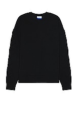 OFF-WHITE 3d Diag Knit Crewneck in Black, view 1, click to view large image.