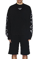 OFF-WHITE Bandana Skate Crewneck in Black & White, view 4, click to view large image.