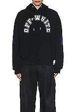 OFF-WHITE Football Over Hoodie in Black & White, view 3, click to view large image.
