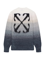 OFF-WHITE Mohair Arrow Gradient Knit in Medium Grey, view 1, click to view large image.