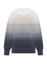 OFF-WHITE Mohair Arrow Gradient Knit in Medium Grey, view 2, click to view large image.