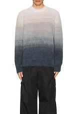 OFF-WHITE Mohair Arrow Gradient Knit in Medium Grey, view 3, click to view large image.