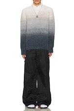 OFF-WHITE Mohair Arrow Gradient Knit in Medium Grey, view 4, click to view large image.